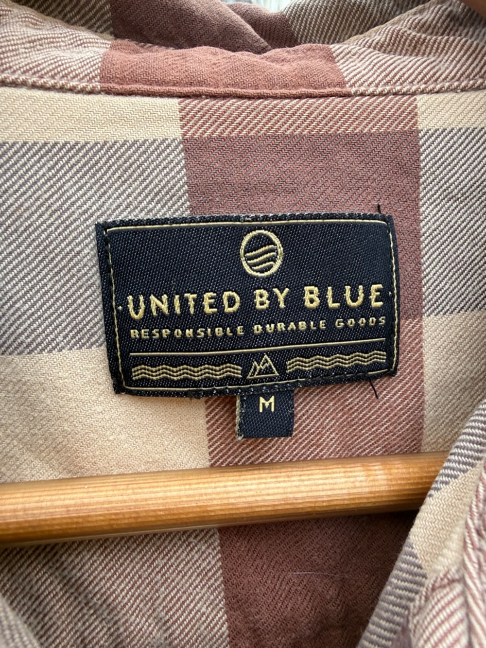 United By Blue Size M- Organic Cotton Flannel Button-Up Gorpcore Buffal Plais - Picture 2 of 4